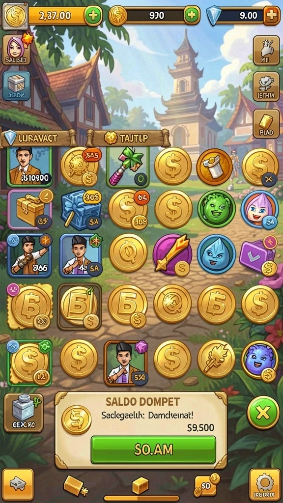 Screenshot menunjukkan level permainan yang sedang dimainkan.