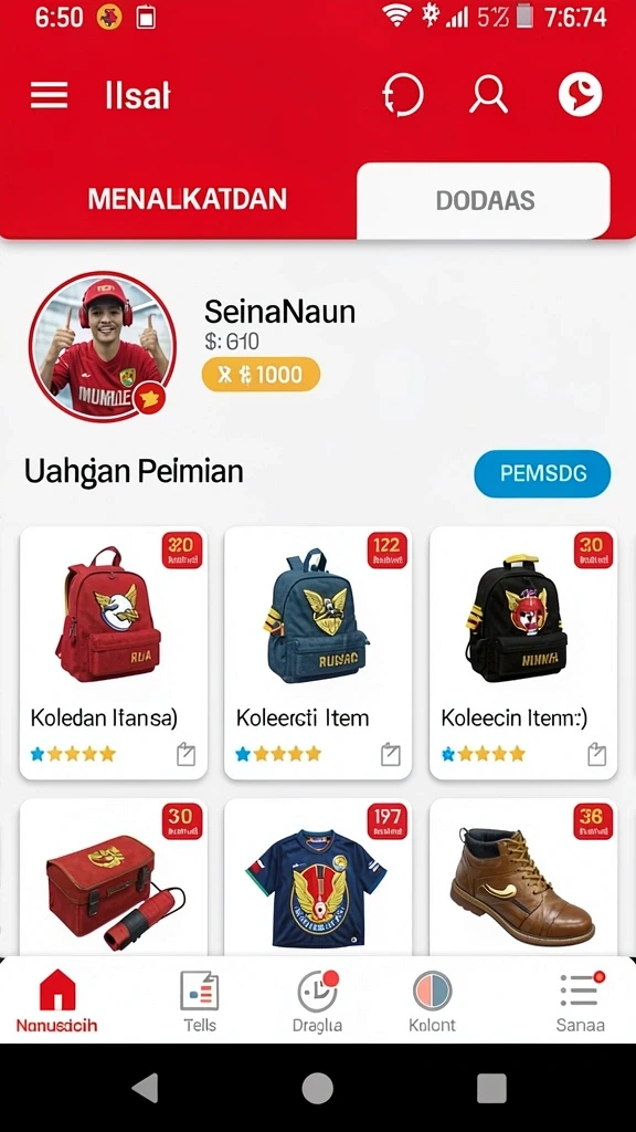 Menampilkan karakter utama dalam aksi melawan monster.