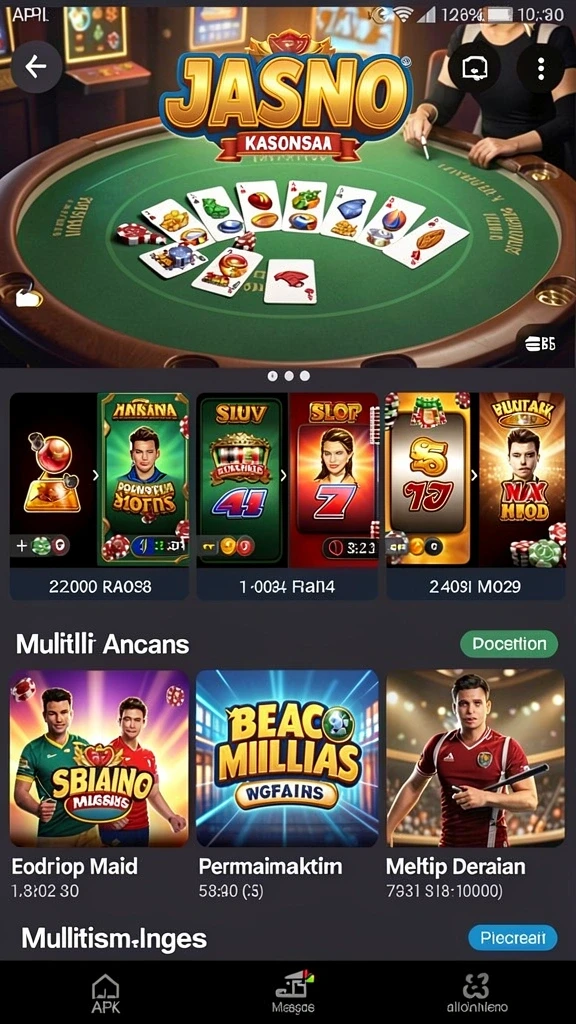 Screenshot memperlihatkan antarmuka menu yang mudah digunakan dan intuitif.
