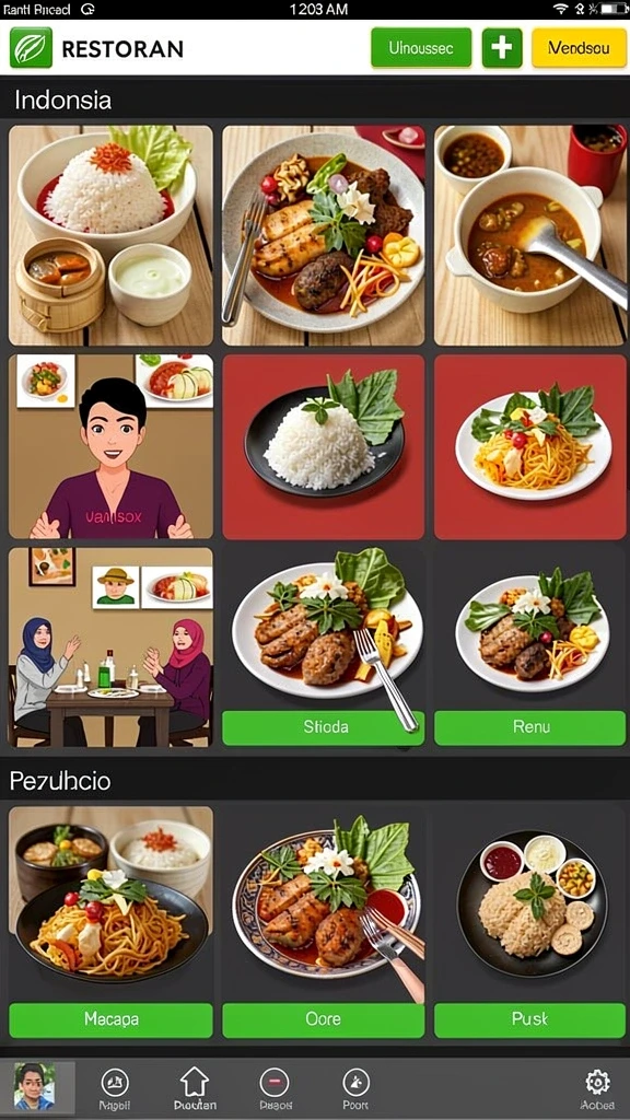 Tampilan awal aplikasi ZAFANZO yang menarik.